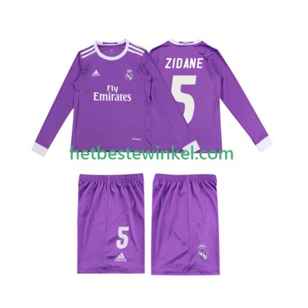 Real Madrid ZIDANE 5 2016 Voetbalshirts Retro Kind Uit - LS